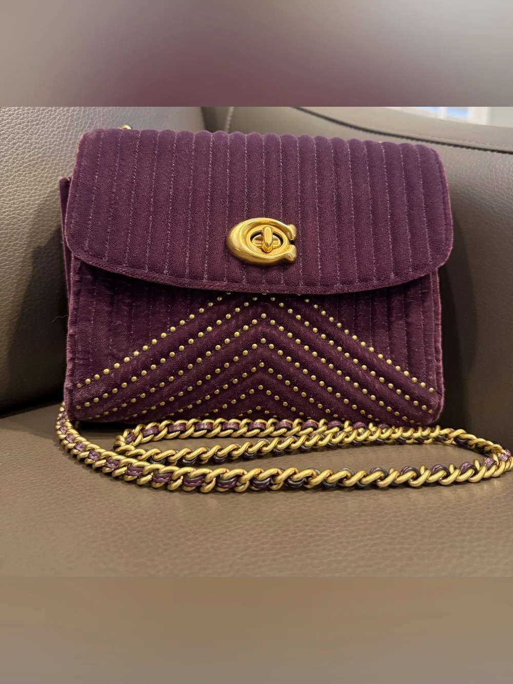 Coach Parker 18 with Quilting and Rivets